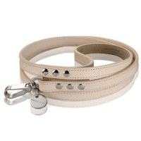 Hennessy & Sons Natural LV Lederhalsband, Beige, Gr. M