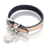 Hennessy & Sons Natural LV Lederhalsband, Beige, Gr. M