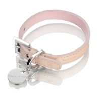 Hennessy & Sons Natural LV Lederhalsband, Beige, Gr. M