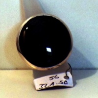 Golden Obsidian Silver Ring Gr. 56