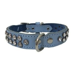 DOGUE Too Glamorous Hundehalsband, Blau, Gr. 40 - zum Schliessen ins Bild klicken