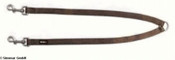 Double lead for two dogs, black, size L - Click Image to Close