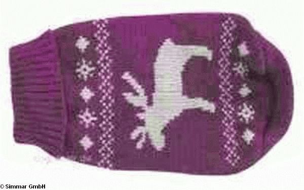 Elk pattern knitted pullover for Mops/Bulldog - Click Image to Close