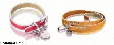Hennessy & Sons Leder Saffiano, Halsbaender und Leinen set