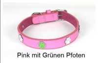 Exklusiv DOGUE Paws Up Hundehalsband, Gruen, Hals 23cm - 28cm [D