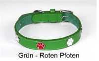 Exklusiv DOGUE Paws Up Hundehalsband, Gruen, Hals 23cm - 28cm [D