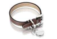 Hennessy & Sons Leder Saffiano, Halsbaender und Leinen set